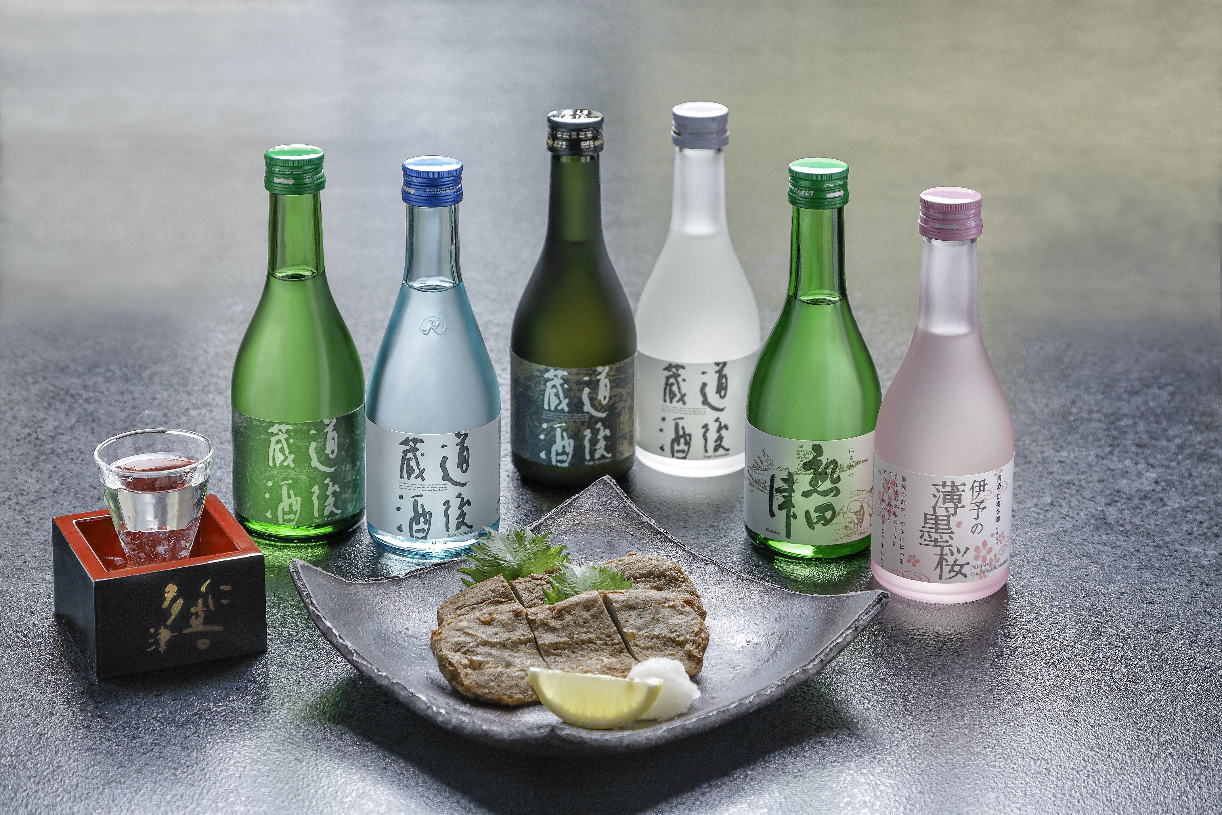 道後蔵酒(大吟醸酒・純米吟醸酒・生貯蔵酒・上撰酒）仁喜多津 伊予の薄墨桜・清酒 熟田津 上撰酒/宇和島 手造りじゃこ天