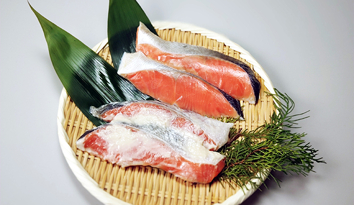 寒梅酒造 オリジナル純米酒/金華銀鮭魚醤干し・黄金漬け