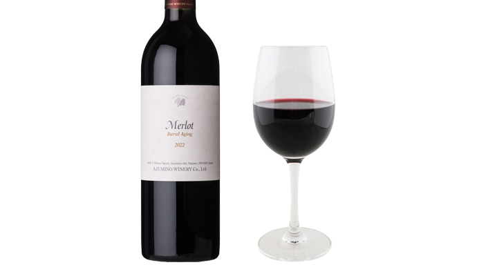 安曇野ワイナリー メルロ樽熟成/神戸牛サーロインステーキ