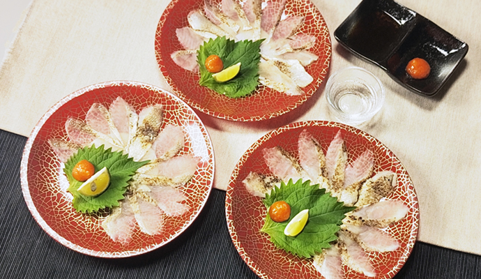 はつもみぢ 原田 純米吟醸/山口県 のどぐろ炙り刺し