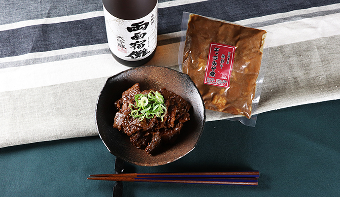 二木酒造 両面宿儺/岐阜県産 和牛ギャラ味噌煮